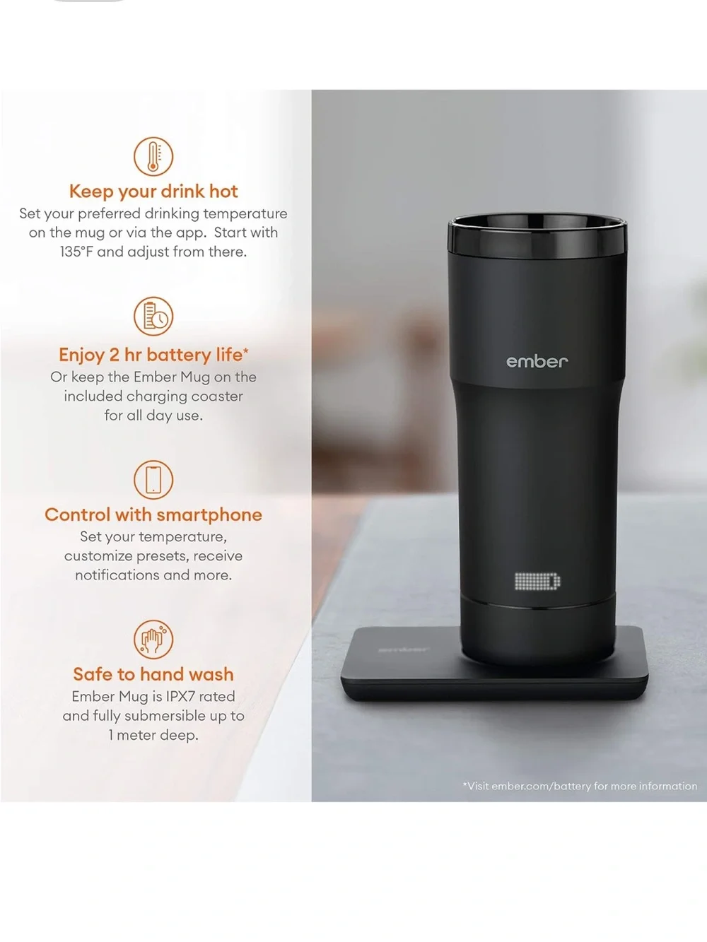 NEW Ember Temperature Control Travel Mug - Black